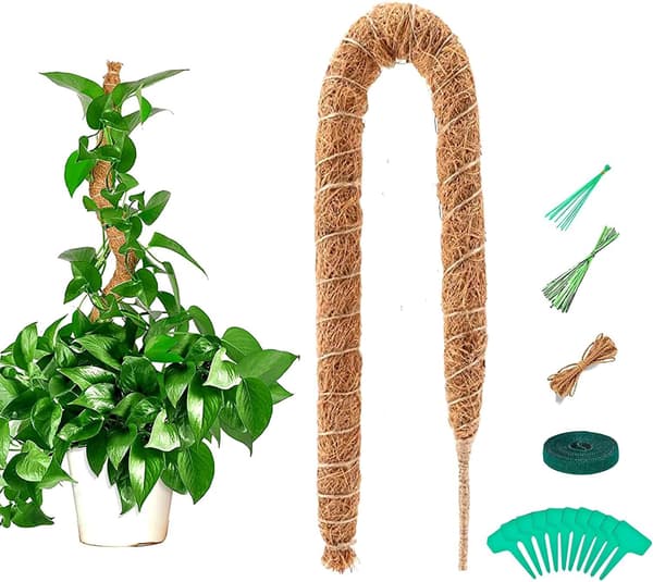 2 st Mossstavar, Böjbara Mossstavar för Växter Monstera Klätterväxter Inomhus, Trädgårdsstaket
