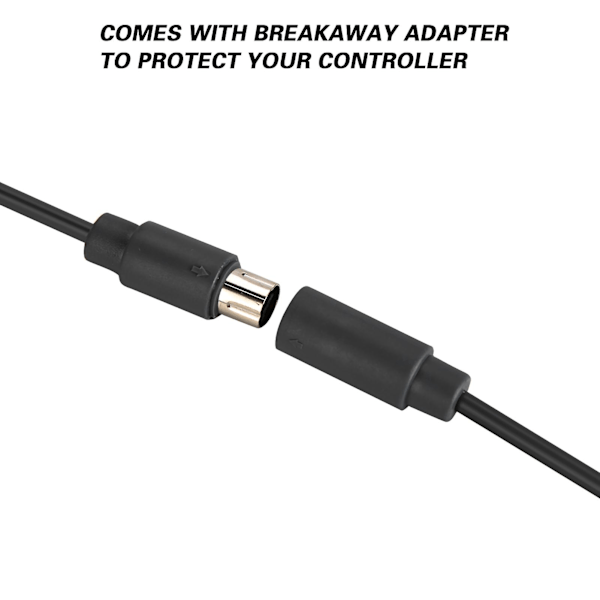 Usb 4pin Gamepad-kabel udskiftning ledning breakaway adapter til Xbox 360 (sort)