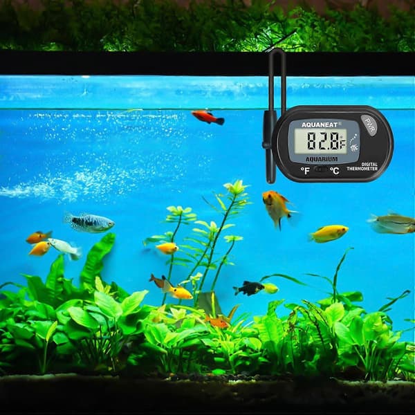 2-pak akvarietermometer, akvarietermometer, digital temperaturtest, med stort LCD-display