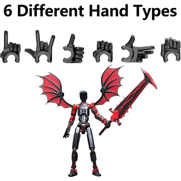 3D-printad Titan 13 Actionfigur, Multi-ledad Rörlig Roblox Leksak, Robot 13 Stop Motion Figurer För Spelälskare Skrivbordsdekorationer