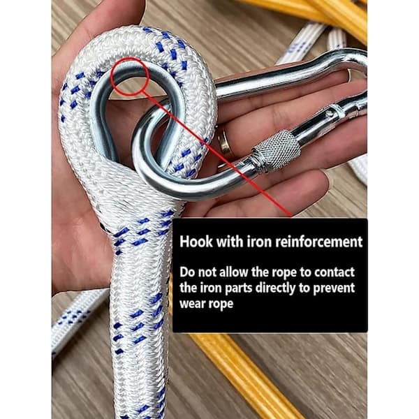 Portable Fireproof Rope Emergency Ladder (Size: 3m/9.8ft), Quick Deployment, Soft Ladder for Adults to Escape Through Windows