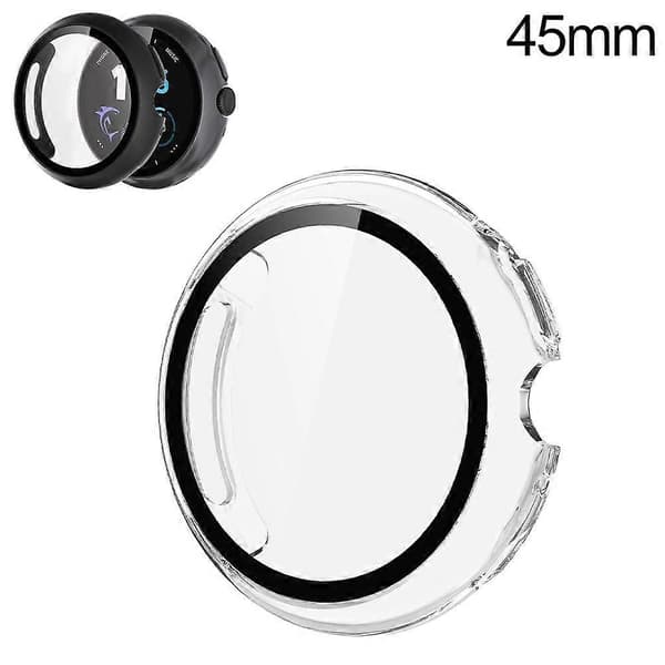 Google Pixel Watch 4 -kotelo - PC + karkaistu lasisuoja - 41mm 45mm transparent 45mm