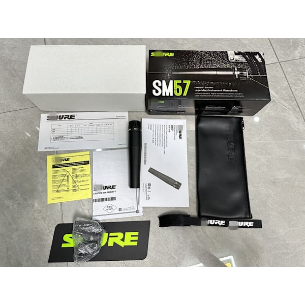 Shure SM57 SM57-LC Cardioid Dynamisk Kabelansluten Instrumentmikrofon Svart UK