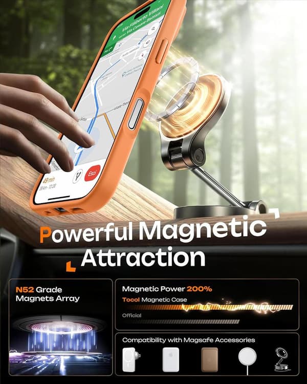 Magnetisk MagSafe-deksel for iPhone 17 6,3-tommer (Oransje)[YDE] iPhone 17