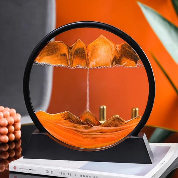 3D Colorful Moving Sand Frame Flowing Sand Art Picture Glass Sandscape in Motion Display Flowing Sand Painting Gift Home Decors