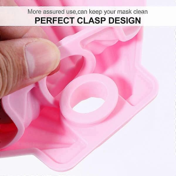 Rosa snäckskalsformad förvaringslåda i silikon (2-pack)