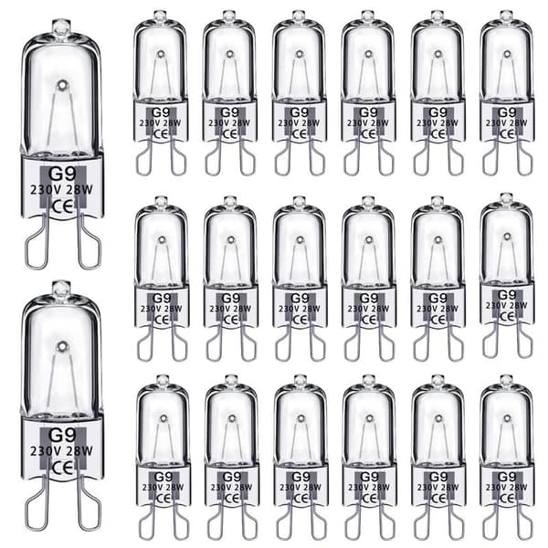 20-pack G9 Halogenlampor 28W, 230V 28W