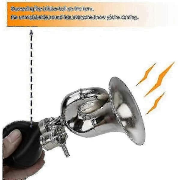 Cykelhorn til voksne - metal squeeze bugle horn til cykel