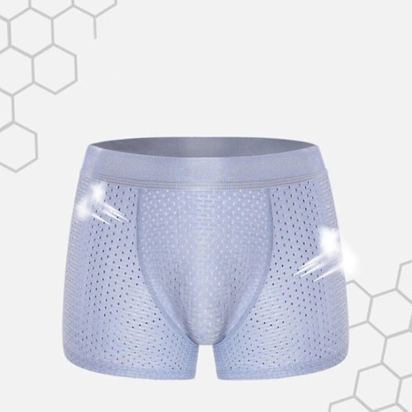 Polstrede boxershorts til mænd - hofte- og balleløfter M Light Blue