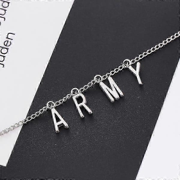 Kpop Bts Smycken ARMY Bokstavshalsband