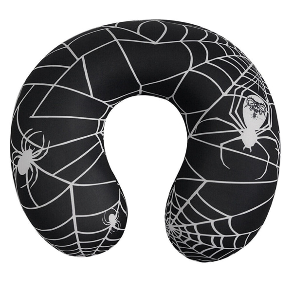 Fashion Black & White Gothic U-shaped Skeleton Pattern Travel Neck Pillow