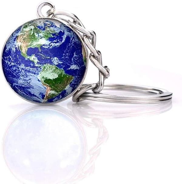 Solsystemets planet nøglering tilbehør vedhæng lyser i mørket Earth