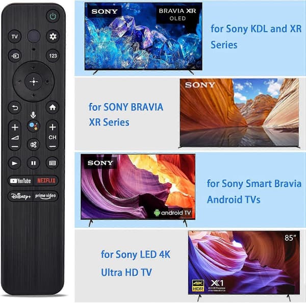 2025 Nyeste Sony Smart TV Stemmefjernkontroll, Sony Bravia 4K UHD LED LCD HD