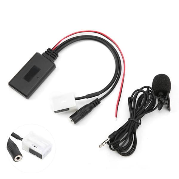 Bluetooth 5.0 AUX-kabel lydadapter med mikrofon til Audi A4 B7 TT A8 R8 A3 håndfri erstatning