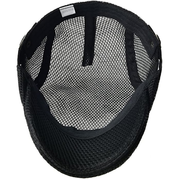 Newsboy Basker Ivy Keps Cabbie Platt Keps Justerbar Herr Andningsbar Mesh Sommarhatt White