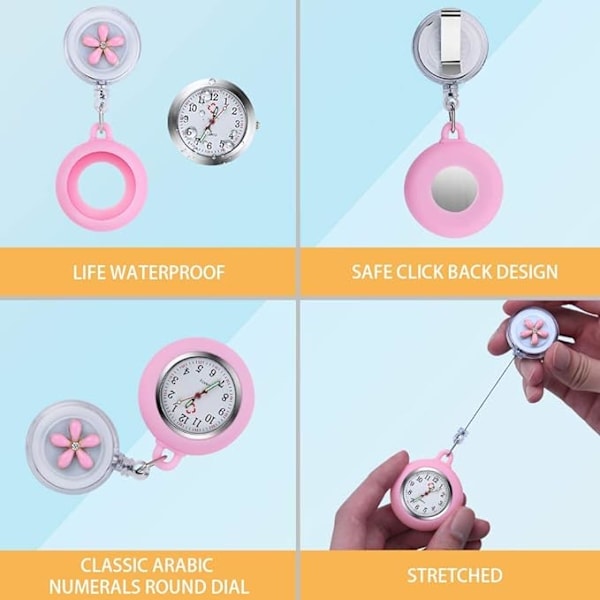 Broche-ur, 2 stk. sygeplejerskefickure, sygeplejerskefickure i silikone
