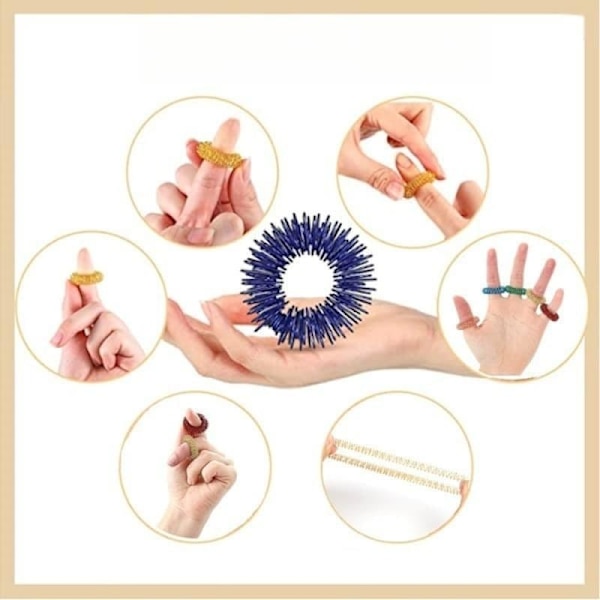 Stressring 14-pack – Fidgetring & Sensoriska Stressleksaker för Ångest och ADHD