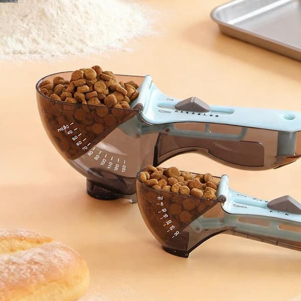 Adjustable Measuring Spoon - Plastic Measuring Spoon for Baking, Adjustable Measuring Spoon Set Blue