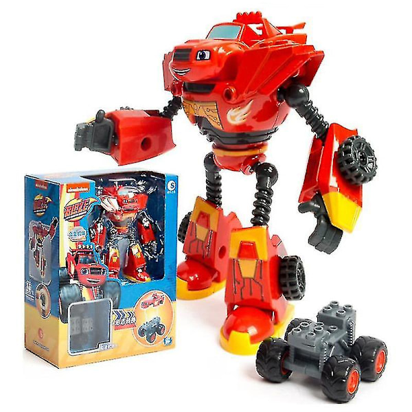 Blaze Monster Machines Animeshahmo Cartoon Muovi/seos Deformoitu Auto Action Figure Malli Lasten Leikkikalut Lasten Syntymäpäivälahjat - Actionhahmo