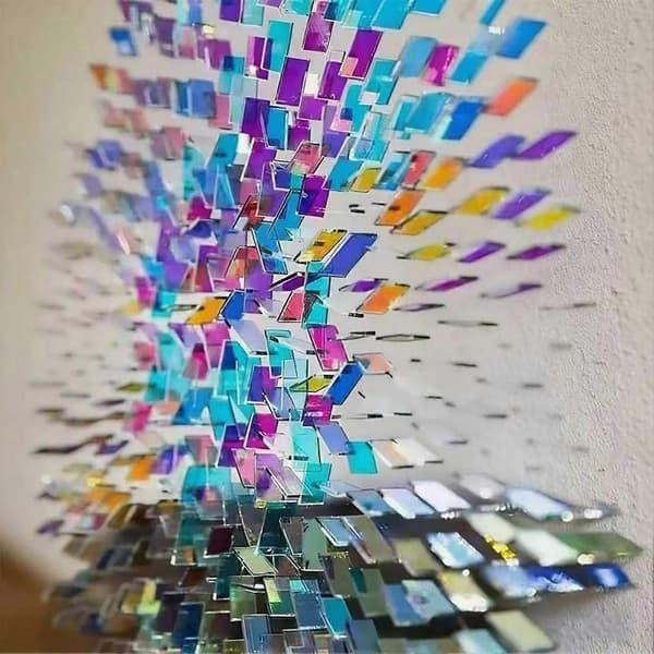 Iriserende Akrylfirkanter – 2cm 3cm & Holografiske – til Mosaik & DIY 2cm 100pcs
