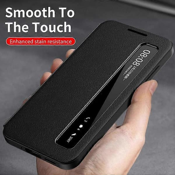 Til Samsung Galaxy S26+ / S26 Plus 5G Smart View Window Lædercover Black