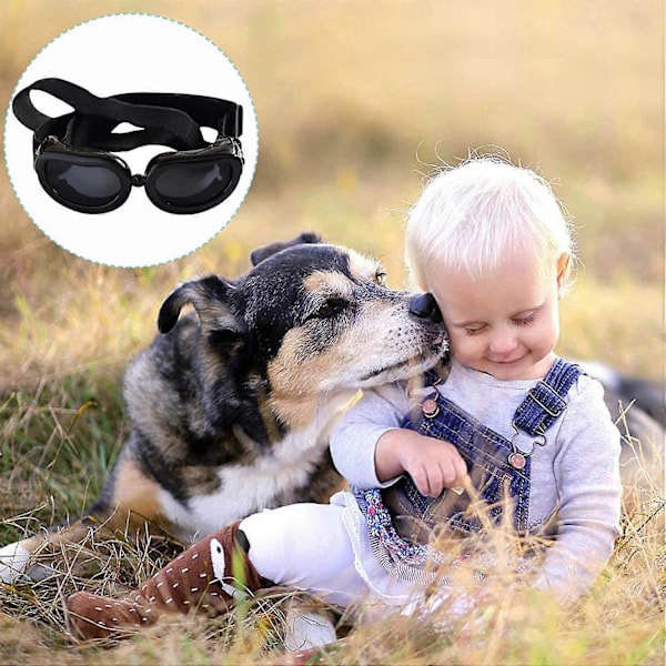 Vinterkampagne, Hundesolbriller, Hundebriller, UV-beskyttende Hundebriller, Vandtætte Hundebriller, Foldbare Hundebriller
