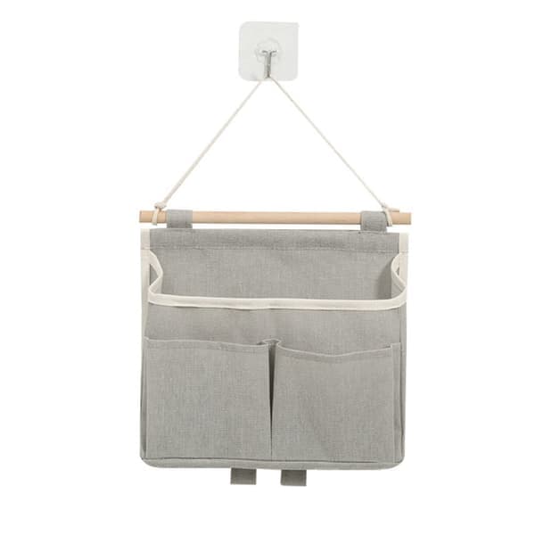 2 pcs Hanging Storage Organizer Hanging Storage Hanging Pockets Grey-FF- Grey