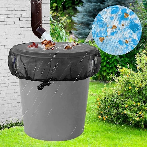 Regnvandstønde Net, Regnvandstønde Net Regnvandstønde Beskyttelse Regnvandstønde Net Beskyttelse Regnvandstønde Regnvandstønde Net Beskyttelse Til Udendørs Have (95cm Diameter Sort)