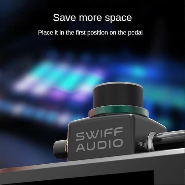 SWIFF C20 Innovativ Mini Pedal Tuner Kompatibel med Kromatisk Gitarr Bas Stämning LED-Display Justerbart A4 Område Värde 430-449Hz - Perfekt