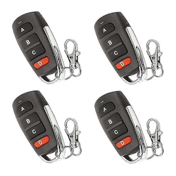 4 st Universal Duplicator Fjärrkontroll Garageportsfjärrkontroll, Grindfjärrkontroll Nyckelring Ersättning Garageport