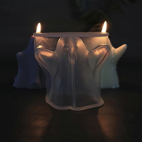Halloween Kranie Lysform med Væger 3D Silikoneforme til DIY Epoxy Resin Ghost 02