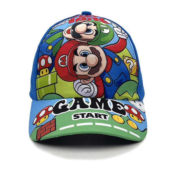 Super Mario Bros Cartoon Baseball Cap Barn Trucker Hat Barn Andas Justerbar Snapback Caps Födelsedagspresent Blue