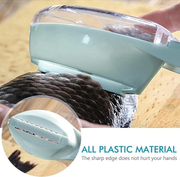 Fish Scaler, ABS Plastic Fish Scaler, Fish Scraper with Transparent Lid for Home, Kitchen, Restaurant[YJD]