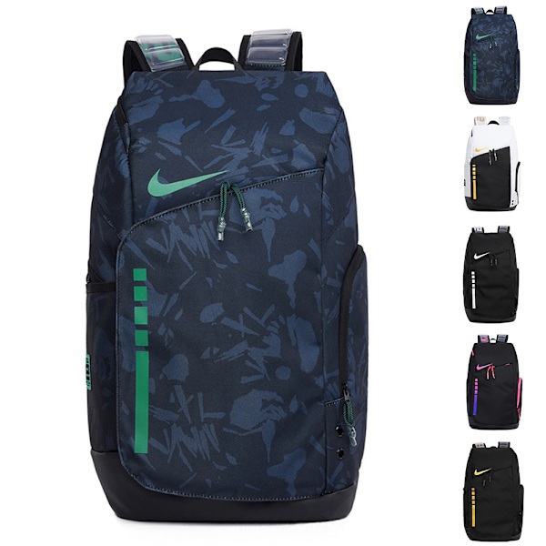 Unisex Nike Elite Pro Basketboll Ryggsekk Skoleveske Gym Sport Reiseveske Laptopveske Black Gold