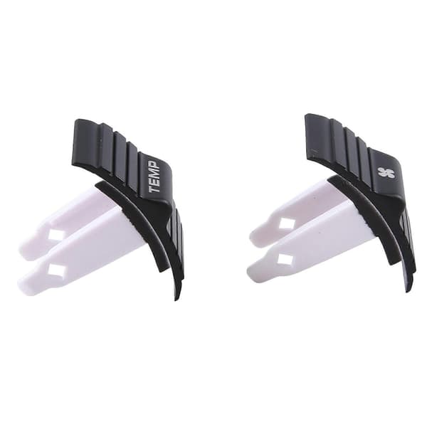2X Klimatkontroll HVAC A/C TEMP Knappset Kompatibelt med Porsche 911 997 987 Cayman Boxsters (Pre-Facelift Version) Black