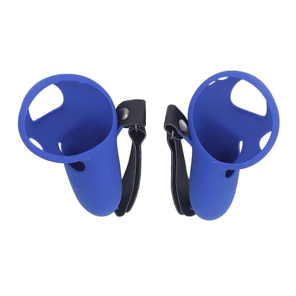 2 stk. Touch Controller Grebsdæksel Silikone Grebsdæksel Beskytter med Knoremme til Meta Quest Pro Blue Style B