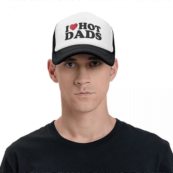 Fashion I Love Hot Dads Trucker Hat Kvinner Menn Personlig Justerbar Voksen Baseball Caps Vår