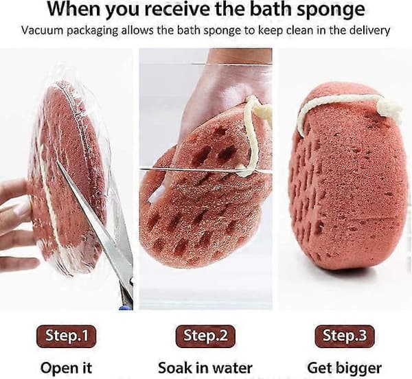 2-delt badesvampesæt: Loofah kropsskrubber