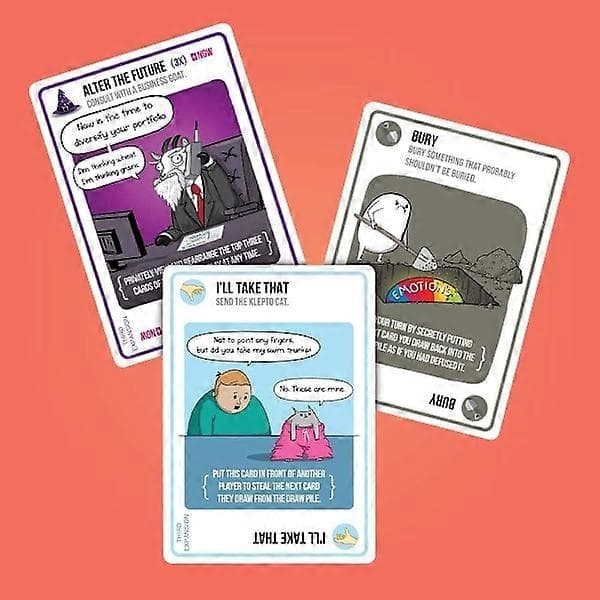 Exploding Kittens Recipes for Disaster Deluxe -pelisetti, Exploding Kittens -korttipeli aikuisille, teineille ja lapsille