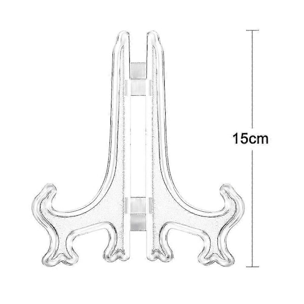 12 stk. Plast Easel Plate Stativ, Plate Stativ, Brett, Visningsstativ For Presentasjon Av Samleplater, Skål Stativ, Bøker, P 6 Tommer