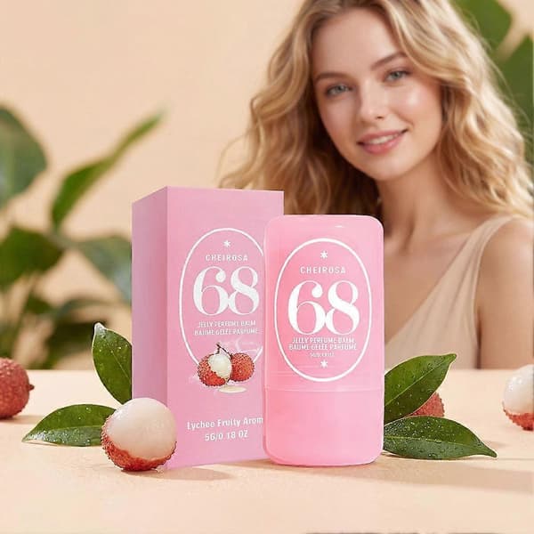 Jelly Parfymebalsam Solid - Litchi Duft, Alkoholfri, 5g red 5g