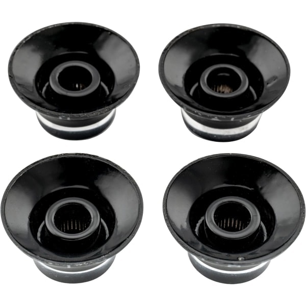 Pro Imperial Tumstorlek Bell Top Hat Rattar Kompatibla med USA-tillverkade Elgitarrer av Les Paul-modell, Svart (Set om 4)
