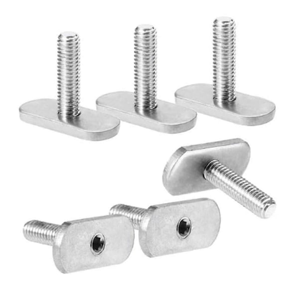 6Pcs Stainless Steel Kayak Slide Rail Track M6 Screws Fastener Hardware for Kayak Canoe Boat Accessories