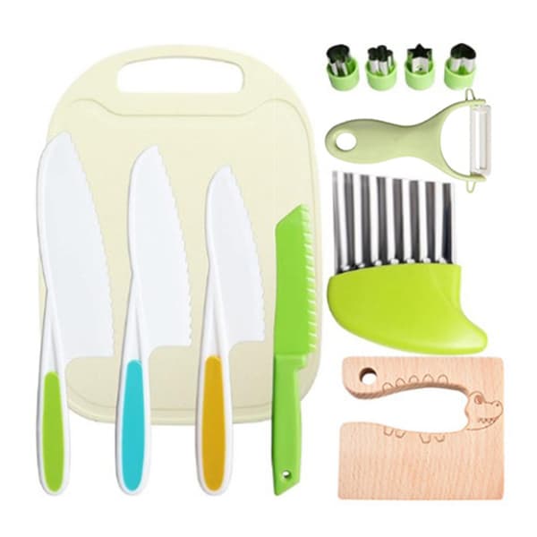 Kids Kitchen Knives Kitchen Set Kids Cookware Multicolored 12 Piece Set-3