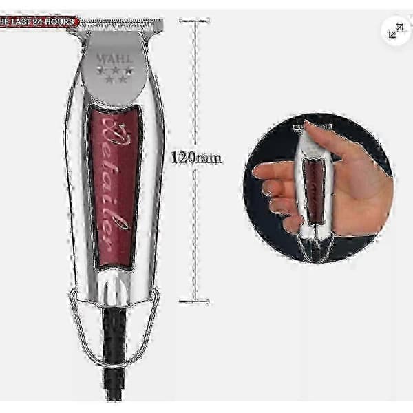 Professionel hårtrimmer med bredt T-blad til præcis kantdetaljering