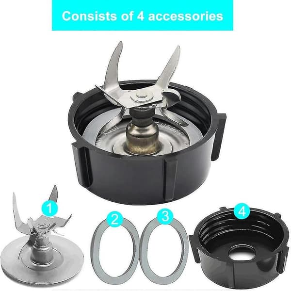 Blender Reservedeler Sett med Kannebasehetter og Kuttehode for Jevn Drift