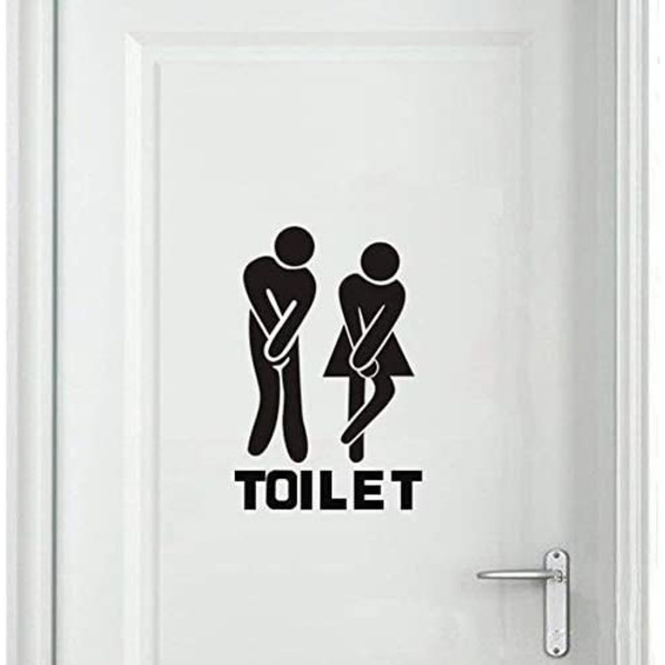 DIY irrotettava mies nainen wc kylpyhuone WC kyltti, ovi A