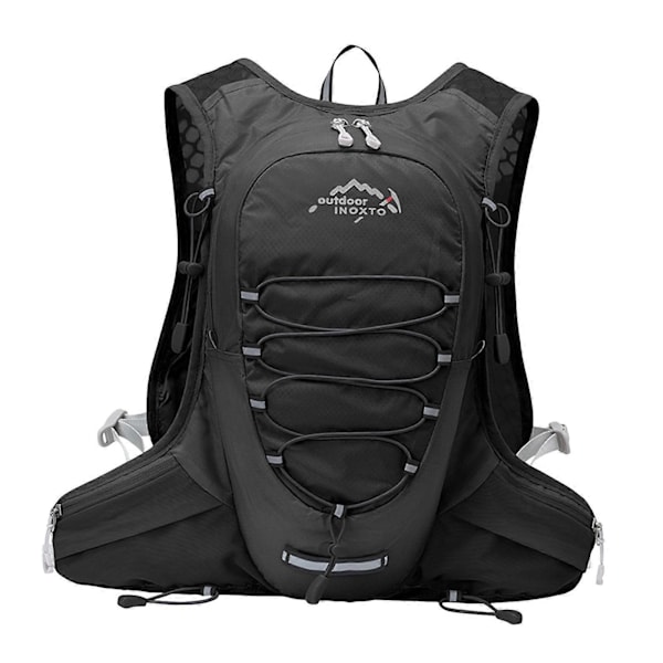 Vätskeryggsäck 12L Ultralätt Hydreringsryggsäck Män Kvinnor Vandringsryggsäck Vattenbehållare för Utomhuscamping Vandring Black 20cmx10cmx38cm