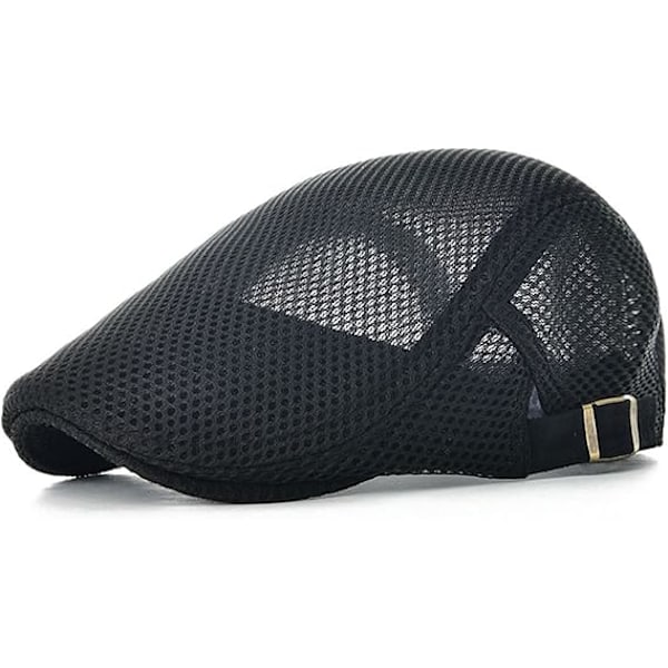 Newsboy Basker Ivy Keps Cabbie Platt Keps Justerbar Herr Andningsbar Mesh Sommarhatt White
