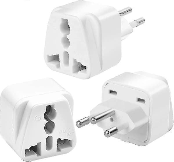 Schweiz Typ J Pluggadapter 3-pack Universal Reseanvändning White